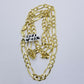 Solid 10k Yellow Gold Figaro Link Chain 7mm 22" Heavy Necklace Men Women REAL