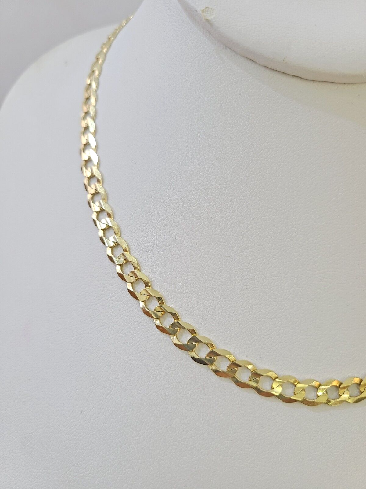 REAL 14k Cuban Curb Link necklace Yellow gold chain 20 inches 6mm 14kt