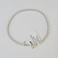 14k White Gold Tennis Bracelet Lab Created Diamond 2.99Ct Box Clasp Real Women