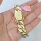 14K Solid Yellow Gold Miami Cuban Bracelet Box Clasp 7.5" Inch 12mm Link