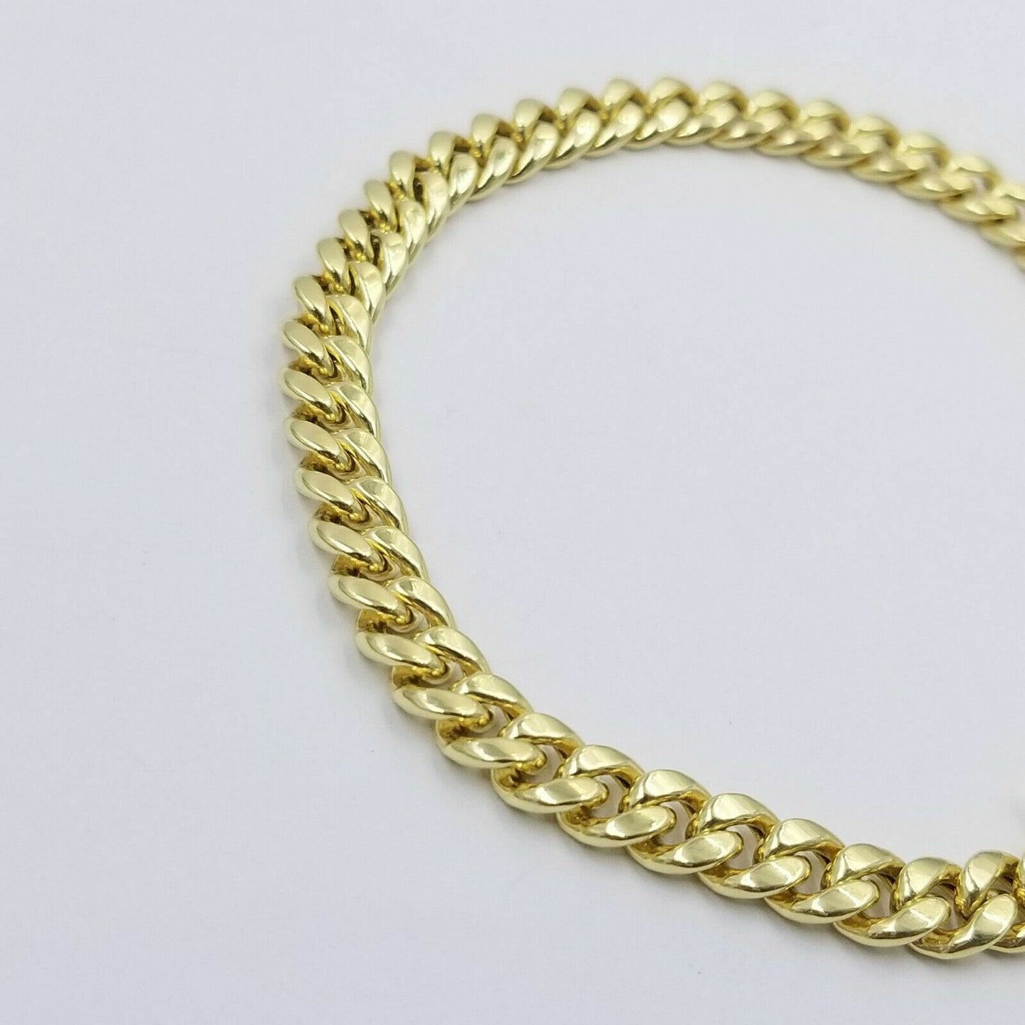 10k Yellow Gold Miami Cuban Bracelet Real 10kt Gold 6mm Link 7 inch Men Women
