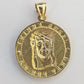 Real 10k Gold Jesus Pendant Miami Cuban link Chain 4mm 26" Set Round
