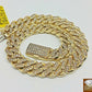 Mens 3CT Diamond Bracelet 10k Yellow Solid Gold Miami Cuban 9 Inch 8mm Bracelet