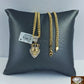 10k Gold & Diamond Lion's Head Charm with 26" Inch Miami Cuban Chain  Men Real
