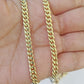 14k Gold Cuban Link Chain 26" Necklace Texas Map Charm Pendant Real 14KT SET