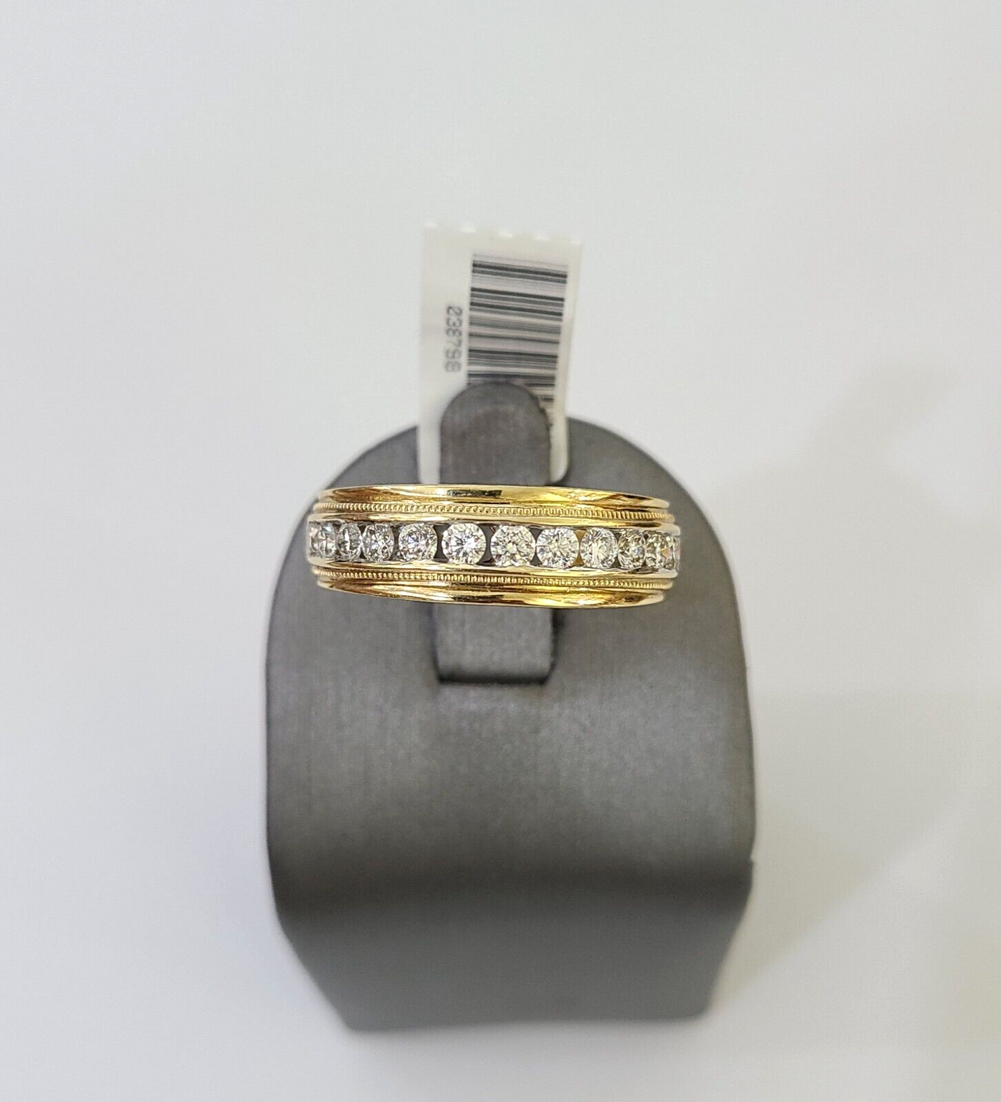 Real 14k Yellow Gold Diamond Mens Ring Band Wedding Genuine Natural