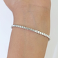 14k White Gold Tennis Bracelet Lab Created Diamond 2.99Ct Box Clasp Real Women