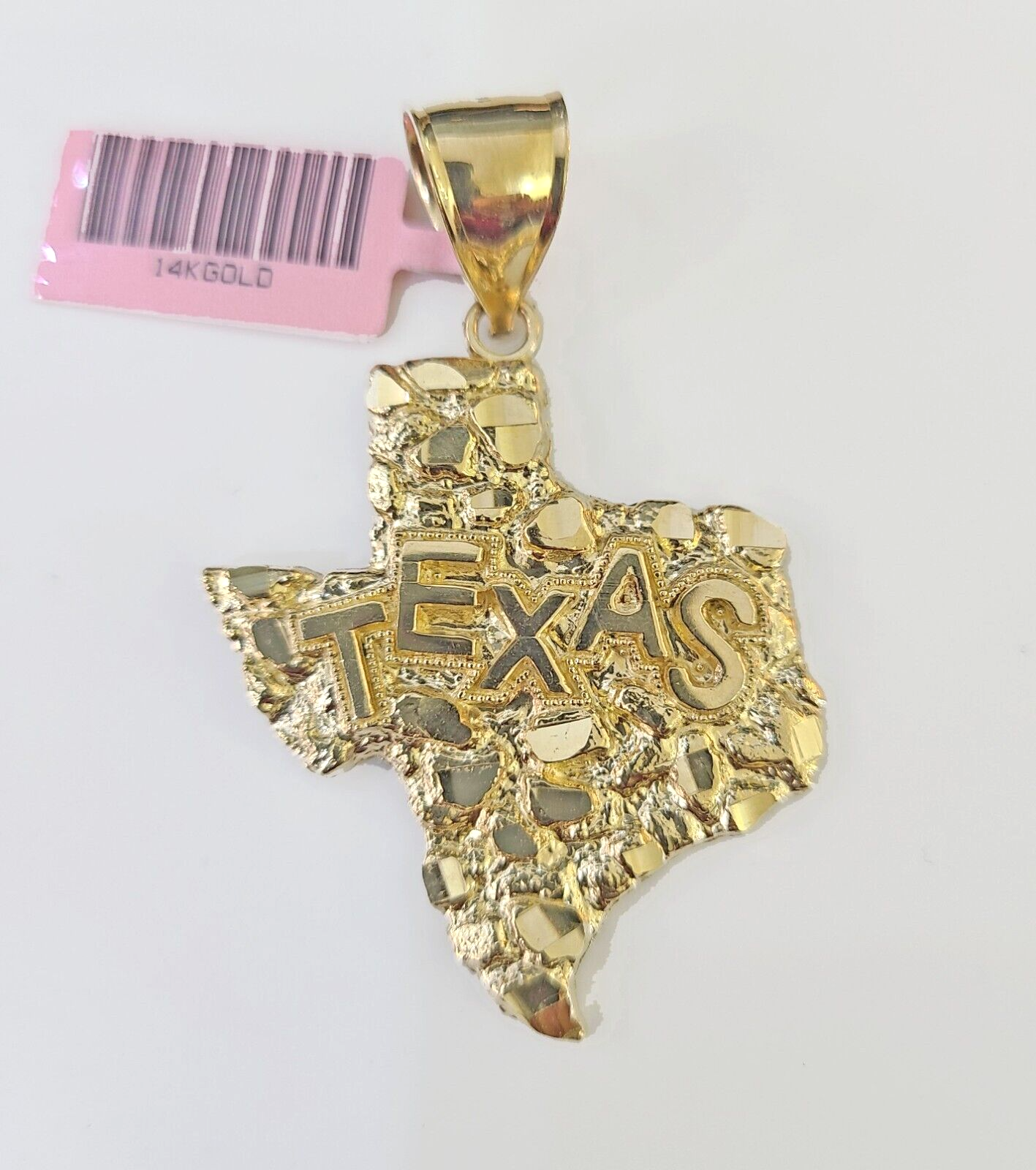 14k Yellow Gold Miami Cuban Chain & Texas Map Charm SET 5mm 22 Inches