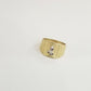 10k Men Yellow Gold prying hand Ring Sizable casual Square 10kt