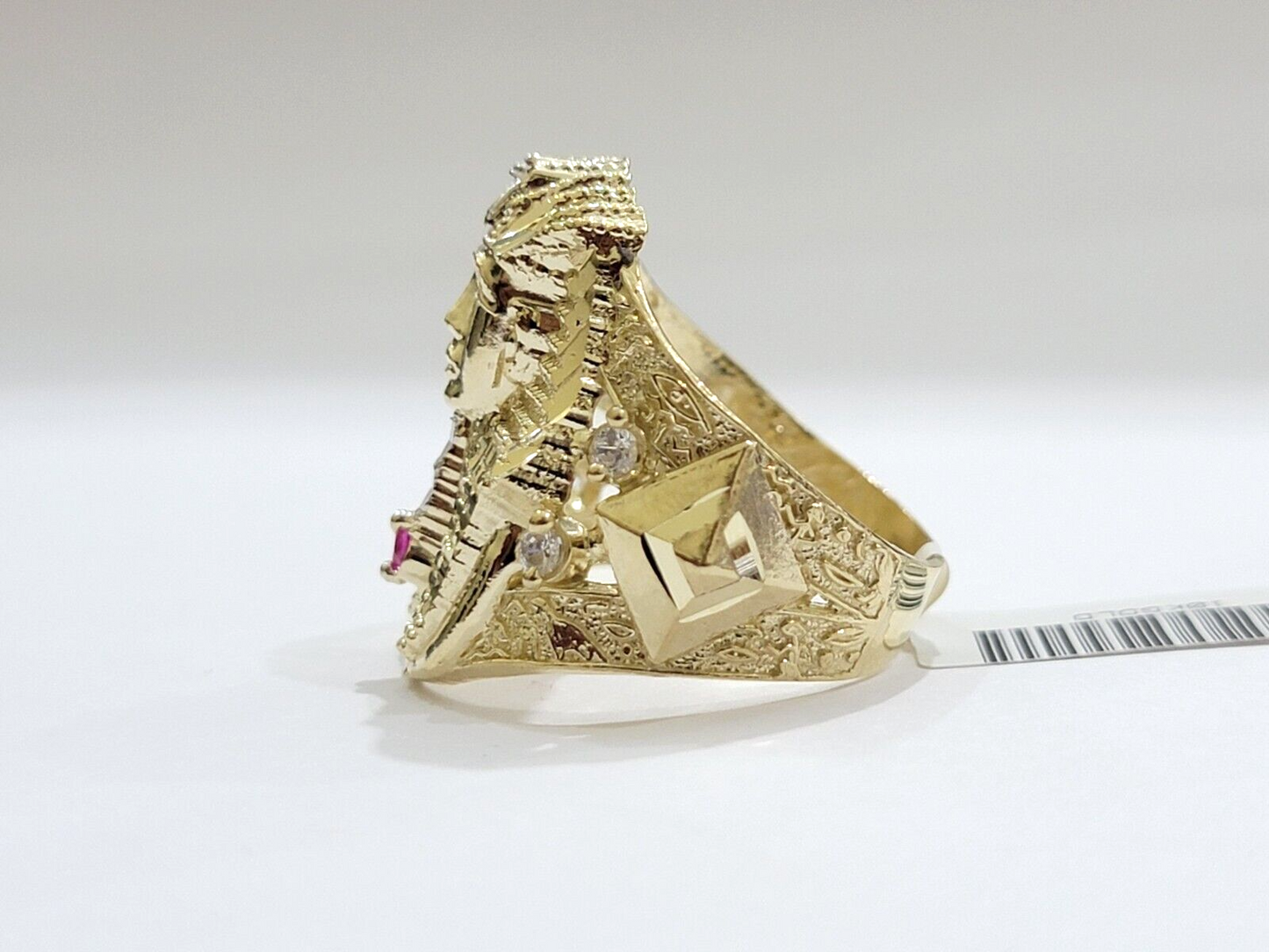 Real 10k Yellow Gold Egyptian Pharaoh Ring Size 10 Men Women
