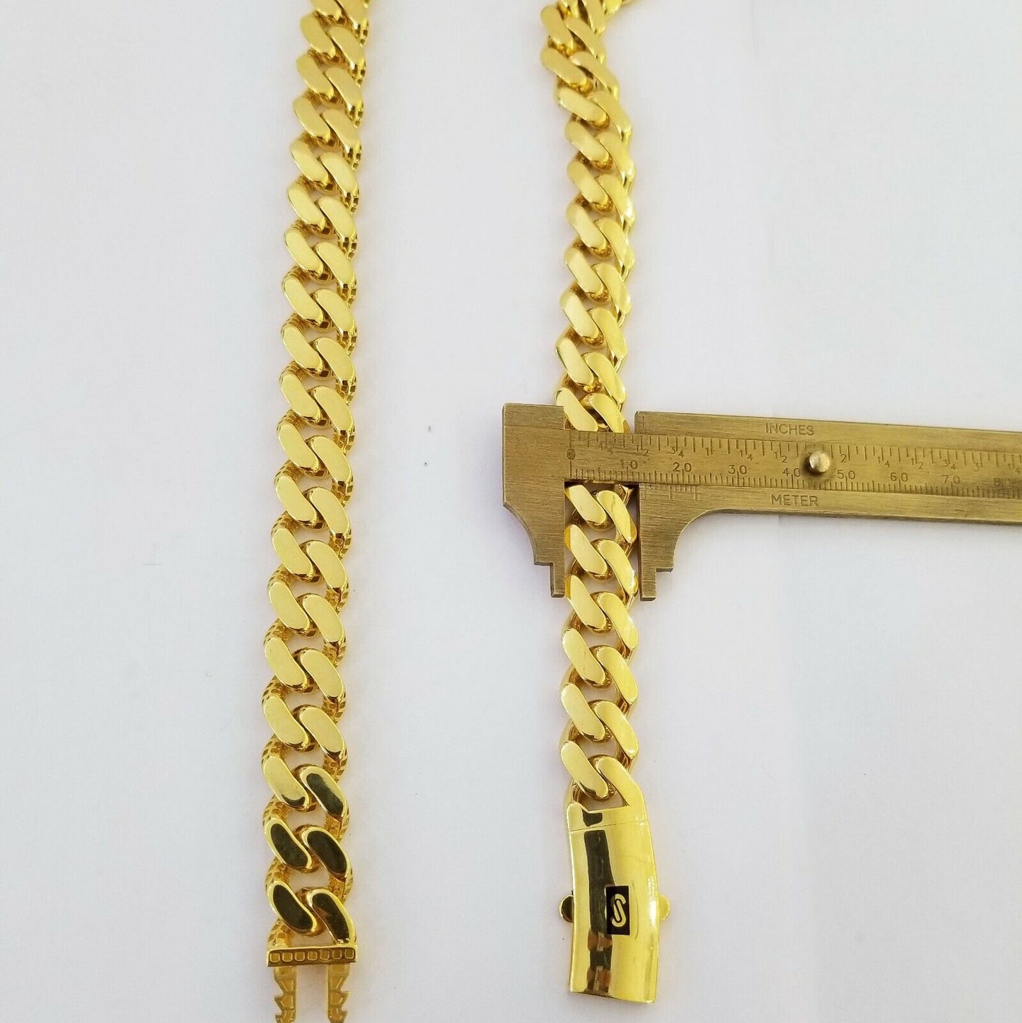 10k Real Gold Miami Cuban Link Chain Monaco 24 inch 13mm Real THICK necklace Men