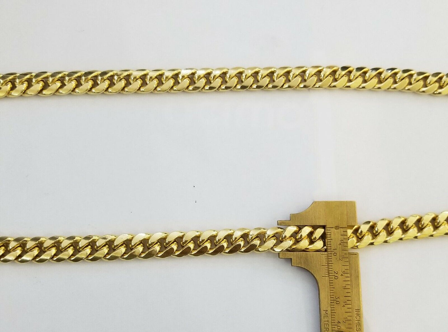 26" inch Real 14K Yellow Gold miami cuban chain 11mm Necklace Lobster lock  14kt