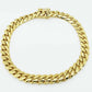 Men's Miami Cuban Bracelet Solid 14k Italian Yellow Gold Bracelet 8" 7mm wide