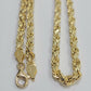 Real Gold 10k Yellow Gold Rope Chain Necklace 6mm 18 Inch Choker