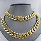 REAL 10k Yellow Gold Miami Cuban Link Chain Men Necklace 13mm 22 Inch Box Clasp