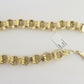 Real 10k Gold Byzantine Chain 11mm necklace 24" Men's 10kt yellow gold Box Chain
