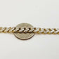 10K Yellow Gold Monaco Chain Bracelet 8mm Diamond Cut 8.5 " Long 10kt