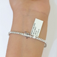 14k White Gold Tennis Bracelet Lab Created Diamond 2.99Ct Box Clasp Real Women