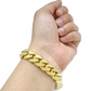14kt Solid Yellow Gold Miami Cuban Bracelet Real 14k 13mm 9.5 inches Box Lock