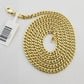 Real 10k Gold Jesus Pendant Miami Cuban link Chain 4mm 26" Set Round