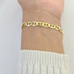 REAL 10k Yellow Gold Bracelet  6mm Anchor Mariner 8" Inch Lobster Lock