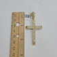 10k Yellow Gold Jesus Cross Charm Pendant 10 KT 2.5" Inch Religious Charm Real