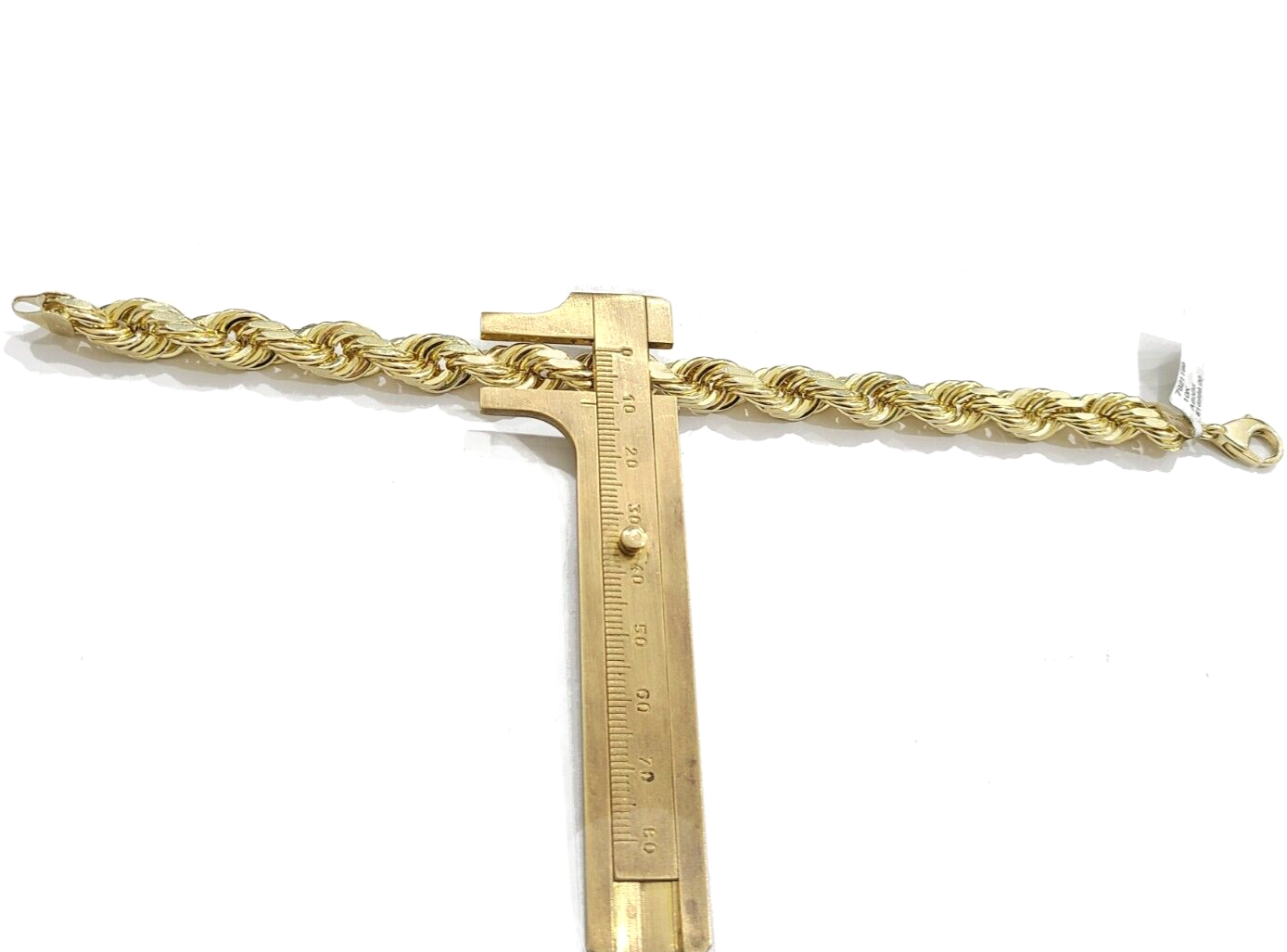 10kt Solid Yellow Gold Rope Bracelet Real 10k 9mm 9 inches Lobster Lock Unisex