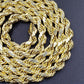 Real 10k Gold Rope Chain Necklace 30" 6mm & Genuine 1.52CT Diamond Cross pendant