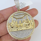 Real 10K Diamond Last Supper Pendent Charm Yellow Gold 2" Inch Genuine
