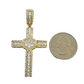 10K Yellow Gold Real Diamond Cross Pendent Jesus Charm 10Kt Men Women