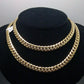 Real Gold 7mm 24" Mens Cuban Link Necklace 10KT yellow Gold Chain Strong Links