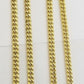 Real 10kt yellow Gold Necklace 7mm 24" Miami Cuban Link chain Box Lock 28-29g
