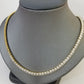 10k Real Yellow Gold Real Diamond Tennis Chain Necklace 2.57CT 22" Inch