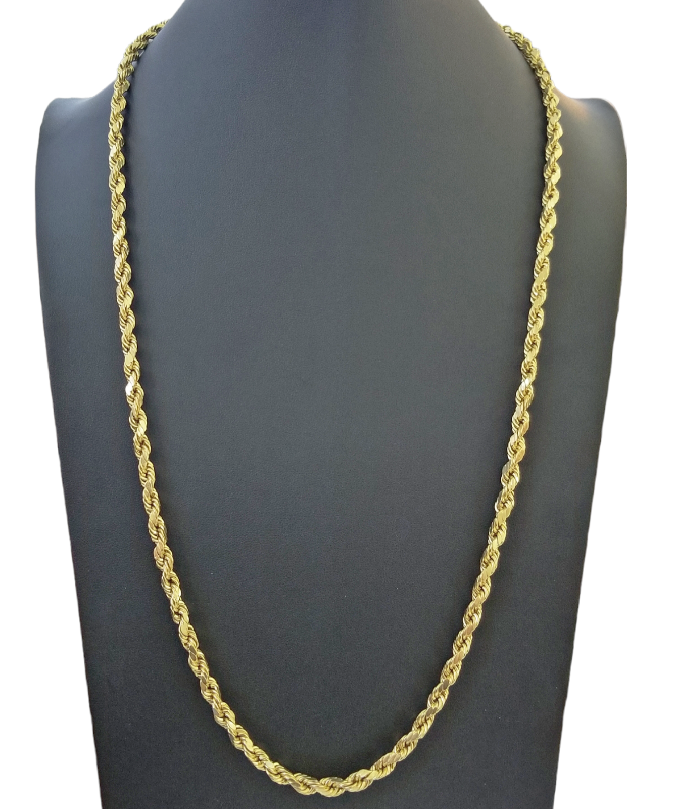 Real 10k Gold Rope Chain 3mm-10mm Necklace 18"-30" Inch Men Women