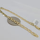 REAL 10k Yellow Gold Bracelet  6mm Anchor Mariner 8" Inch Lobster Lock