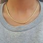 ladies 14k Yellow Gold Necklace Chain Women Cuban link  4mm 18" Box Lock Real