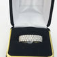 Mens Band 10k Yellow Gold Genuine Diamonds 0.75 CT Ring SIZE 10 Three Row D.REAL