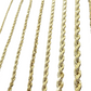 Real 10k Gold Rope Chain 3mm-10mm Necklace 18"-30" Inch Men Women