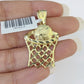 10k Gold Basketball Goal Pendant Rope Chain 3mm 22'' Necklace Set Yellow Genuine