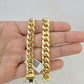 14K Yellow Gold Miami Cuban Bracelet 8.5" Inch 11mm Box Clasp Link Real 14Kt