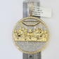 Real 10K Diamond Last Supper Pendent Charm Yellow Gold 2" Inch Genuine
