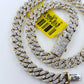 Miami Cuban Link Diamond 10k Bracelet Link Yellow Gold  Box Clasp seven .five "