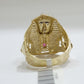 Real 10k Yellow Gold Egyptian Pharaoh Ring Size 10 Men Women