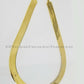 REAL10k 15mm Yellow Gold Herring Bone Chain Necklace 20" Lobster lock Men Women