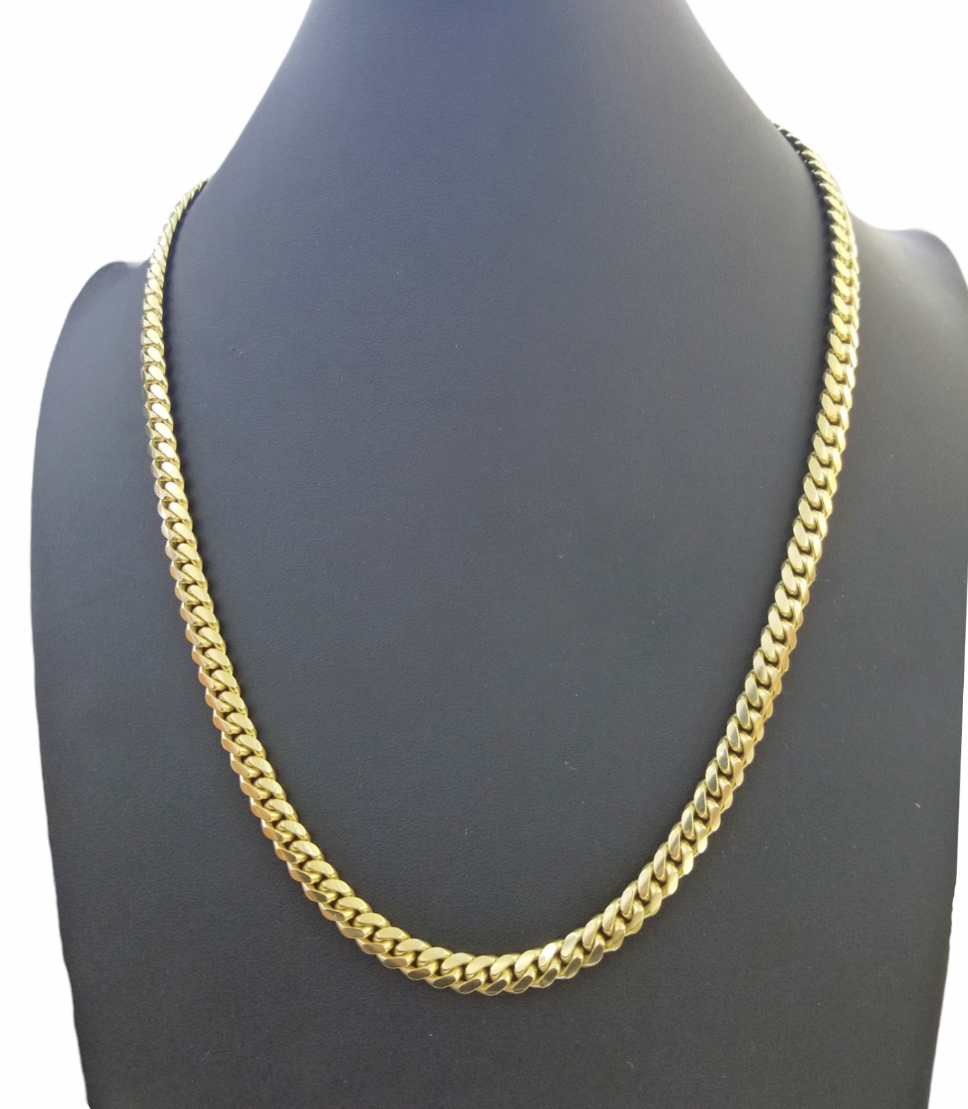 10K Gold Miami Cuban Link Chain SOLID Real 24 Inch 7mm On Sale Free Shipping