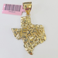 14k Yellow Gold Rope Chain & Texas Map Charm SET 5mm 24 Inches Necklace