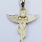 10k Yellow Gold Rope Chain, Angel Charm Pendant Necklace Set 18"- 28" Real 10kt