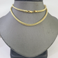 14K gold franco chain Necklace 3.5mm 26 Inch Diamond Cuts Two-tone Real 14KT men