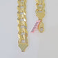 14K Real Yellow Gold Cuban Curb Bracelet 15mm Link 9" inch Genuine