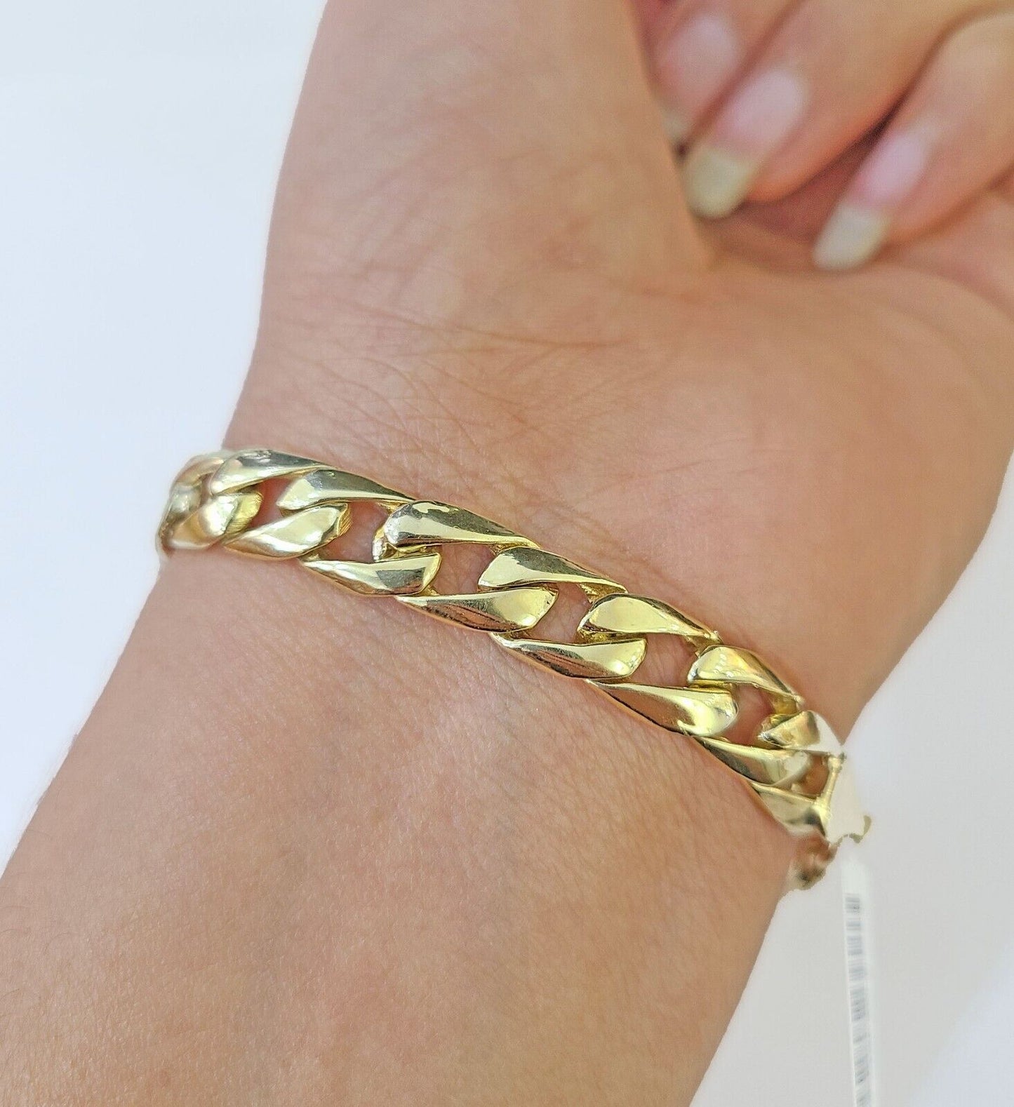 10k Gold St Lazaro Miami Cuban Bracelet Size 8" Inches 8mm 10kt Mens Ladies